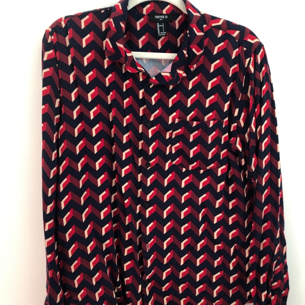 Gucci-esque Patterned Button-Up Shirt